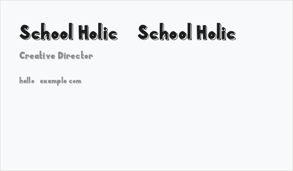 School Holic 7 School Holic 7 Business Card