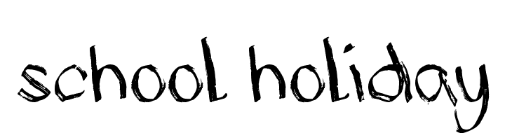 School Holiday  Free Fonts Download