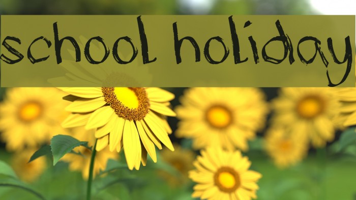 School Holiday Font examples