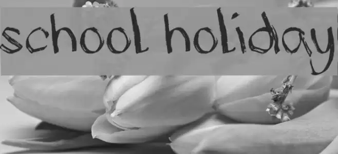 School Holiday Font examples