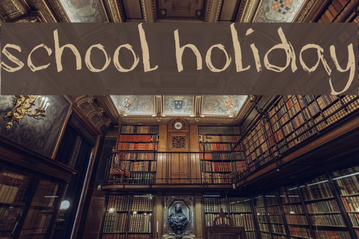 School Holiday Font examples