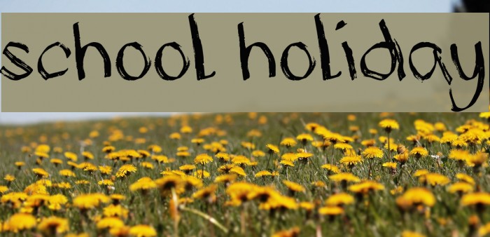 School Holiday Font examples