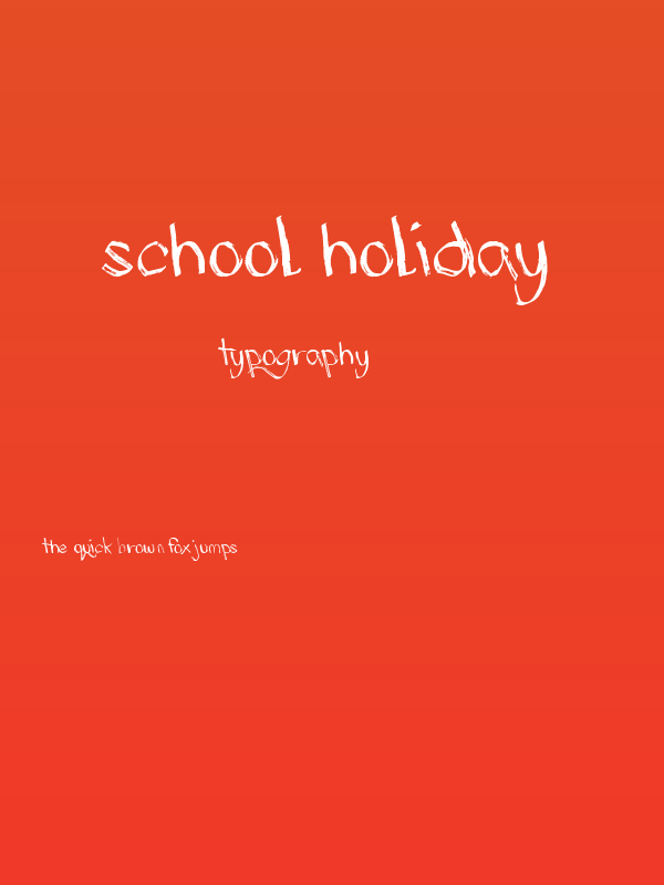 School Holiday Poster