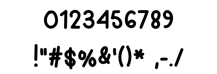 School Moment フォント その他の文字