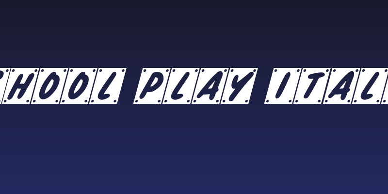 School Play Italic Social Header