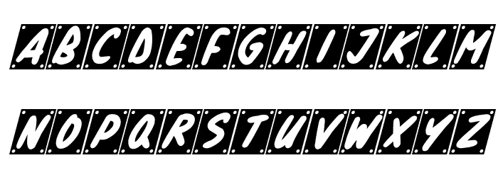 School Play Italic Font LOWERCASE