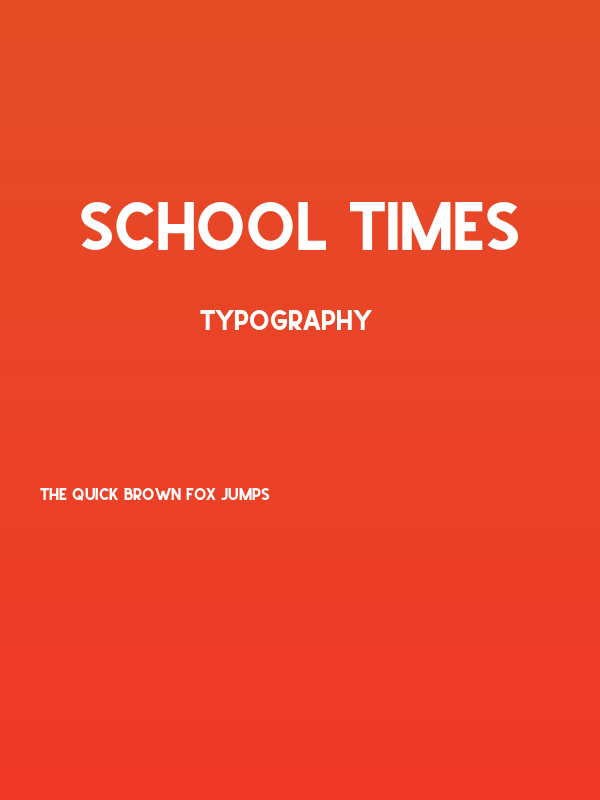 School Times Poster