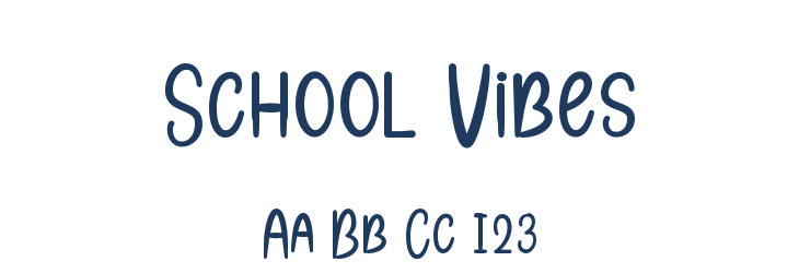 School Vibes Font Preview
