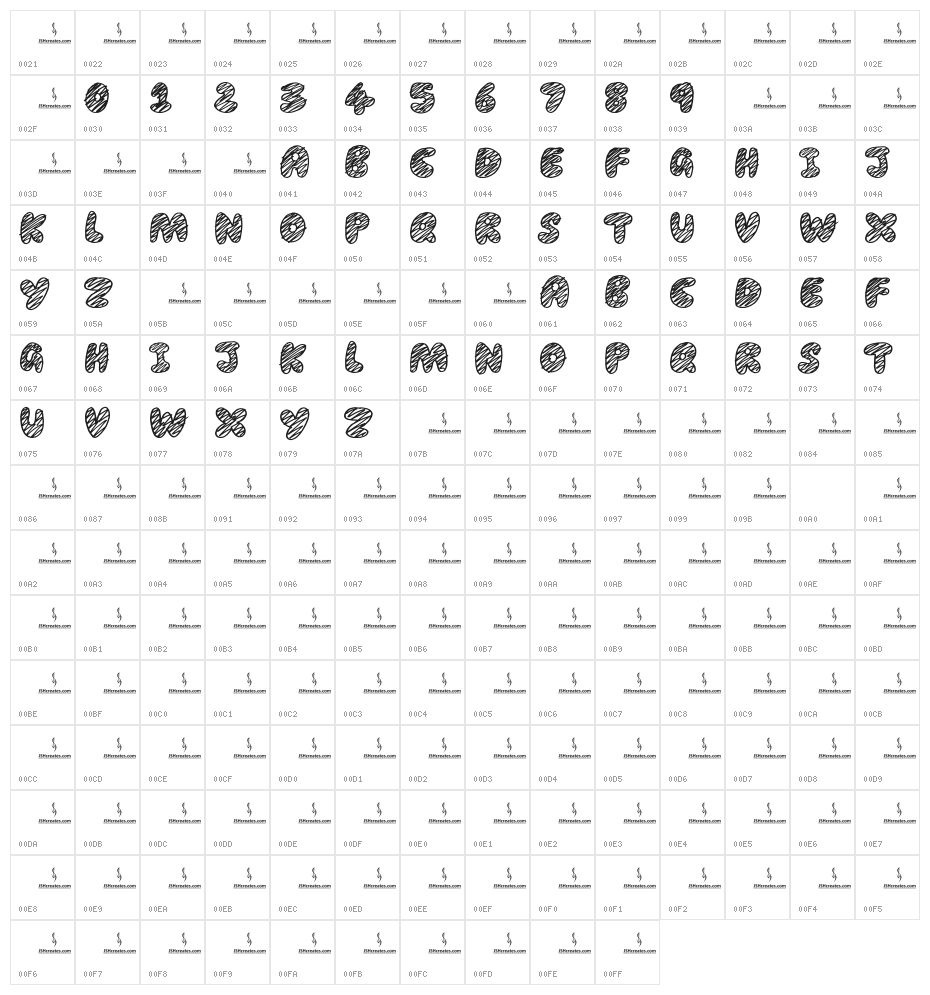 School Year Character Map
