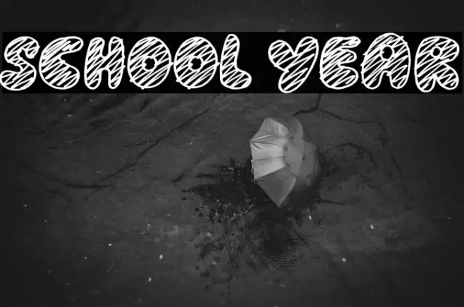 School Year Font examples