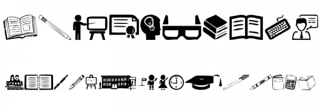 School Font OTHER CHARS