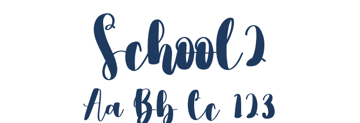 School2 Font Preview