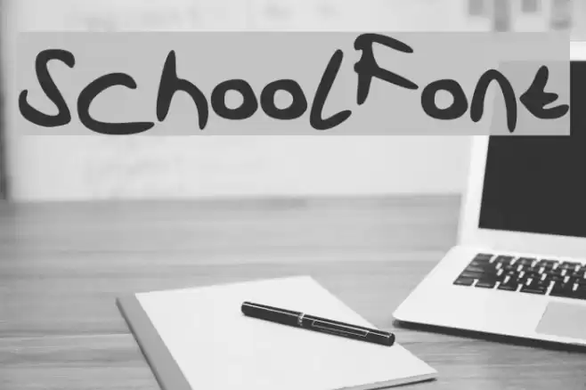 SchoolFont Font examples