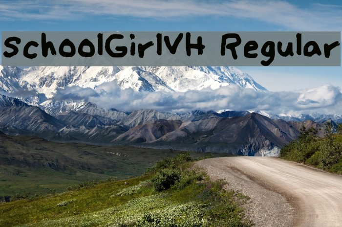 SchoolGirlVH Regular Font examples