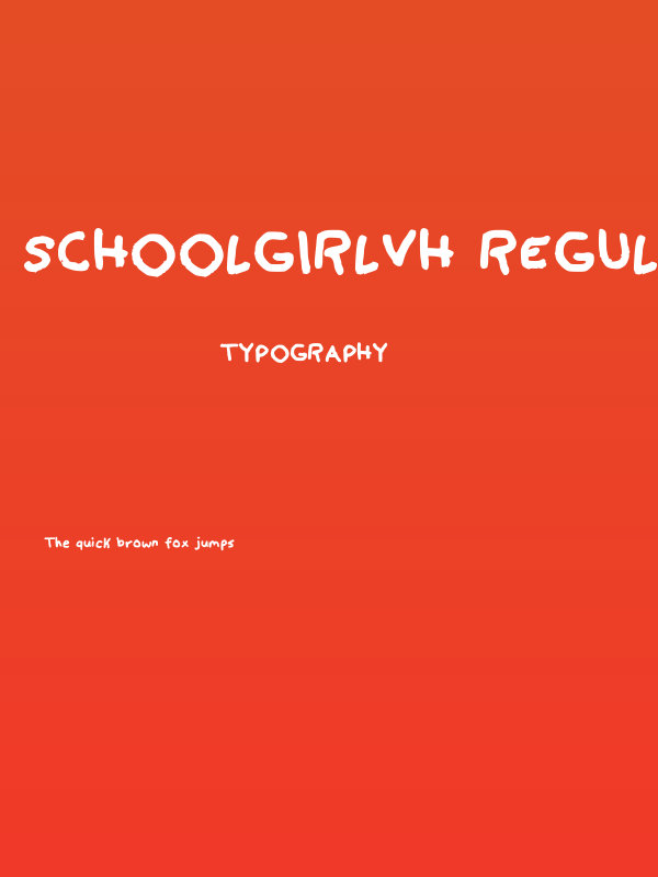 SchoolGirlVH Regular Poster
