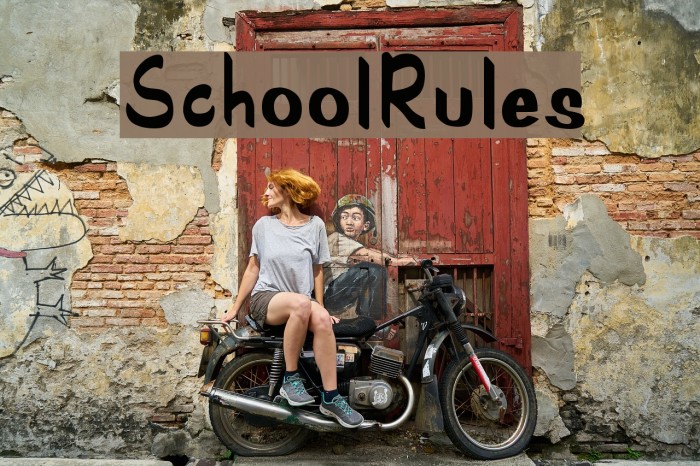 SchoolRules Font examples