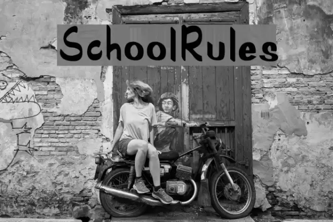 SchoolRules Font examples