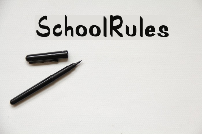 SchoolRules Font examples