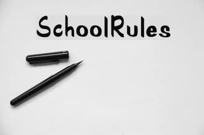 SchoolRules Font examples