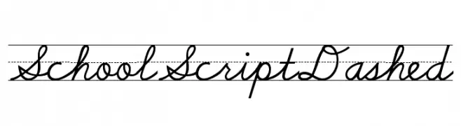 SchoolScriptDashed  नि: शुल्क फ़ॉन्ट्स डाउनलोड