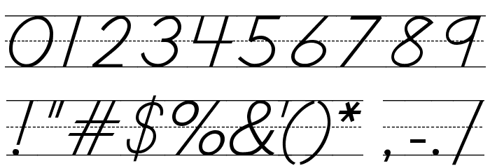 SchoolScriptDashed フォント その他の文字