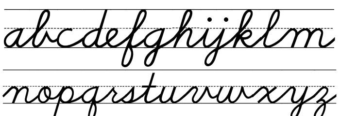 SchoolScriptDashed フォント 小文字