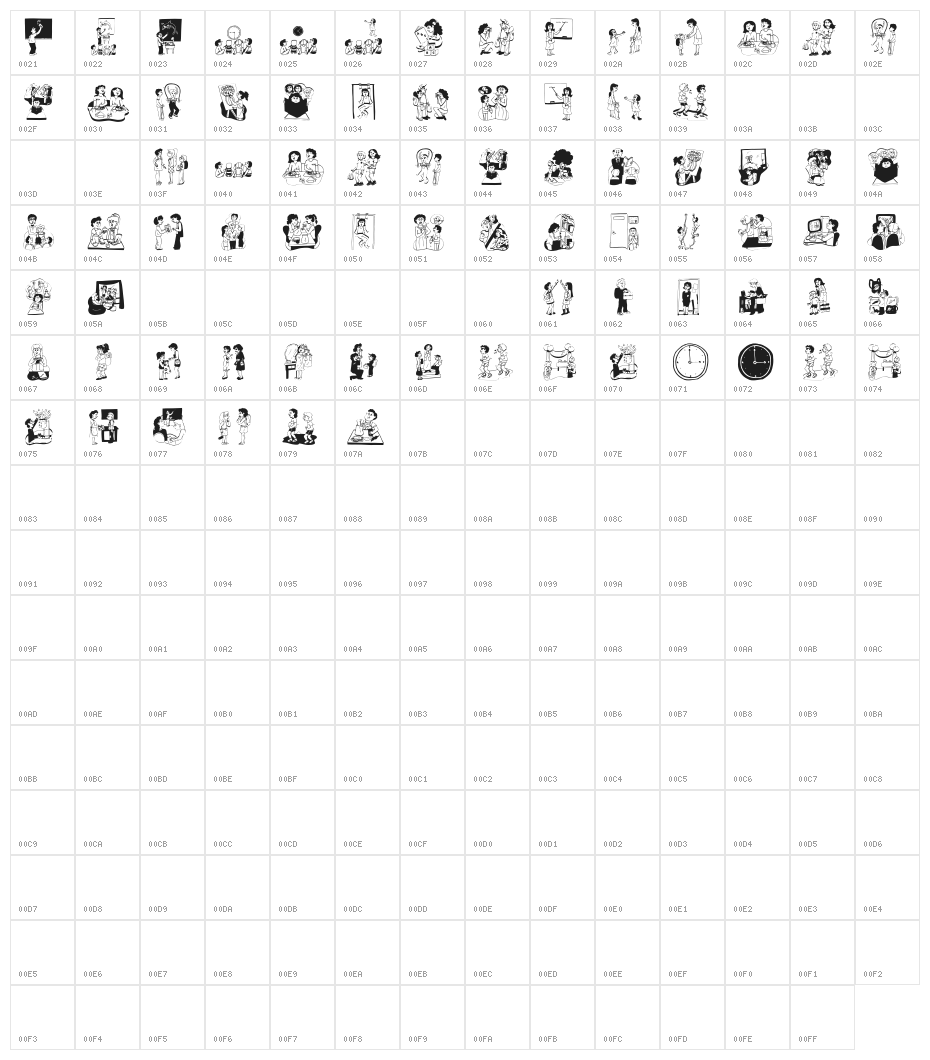 SchoolTime Character Map