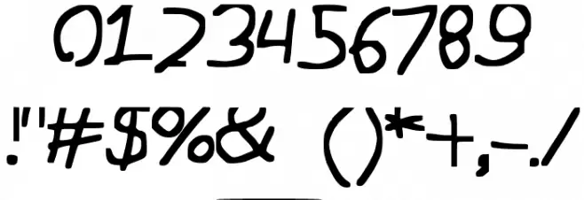 School_Daze Font OTHER CHARS