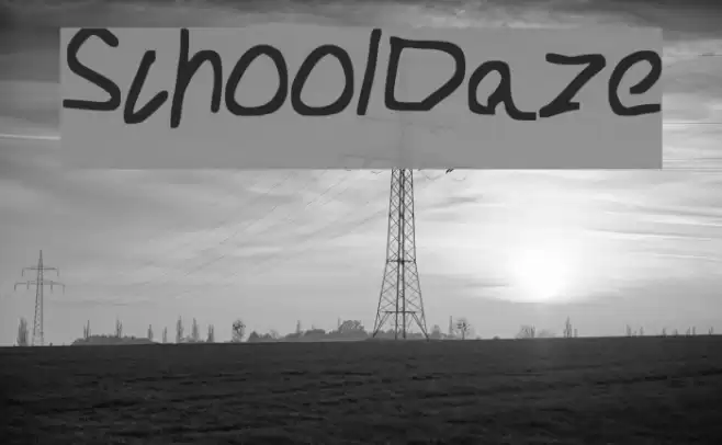 School_Daze Font examples