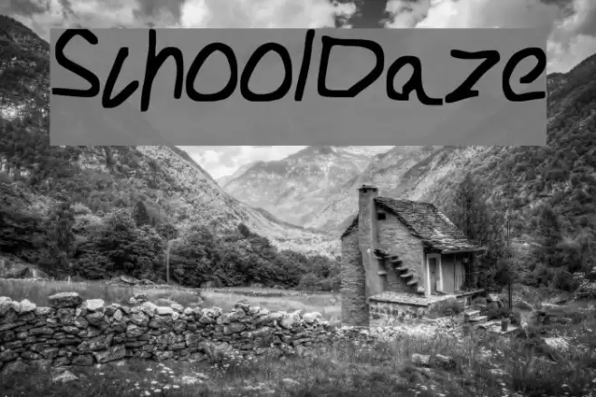School_Daze Font examples