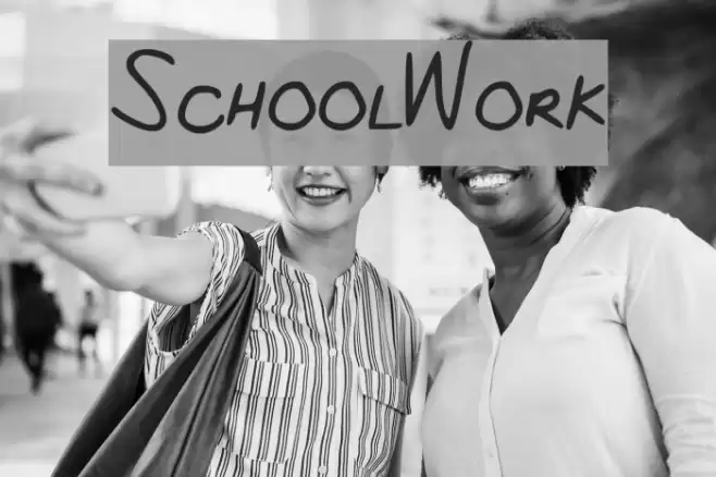 School_Work Font examples