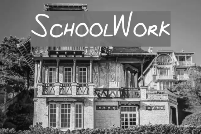 School_Work Font examples