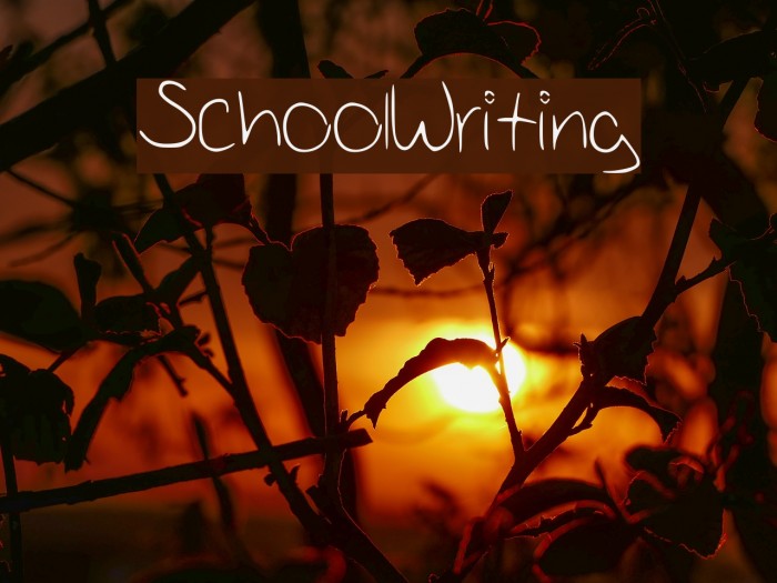 School_Writing Font examples