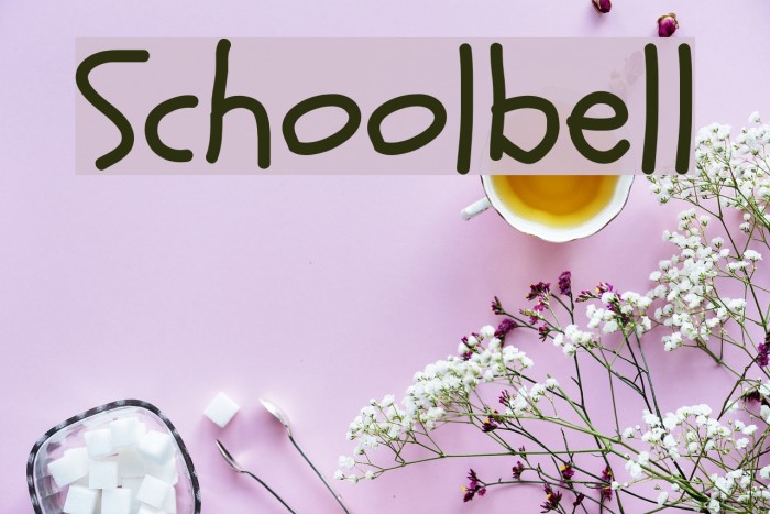 Schoolbell Font examples