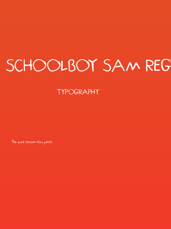 Schoolboy Sam Regular Poster