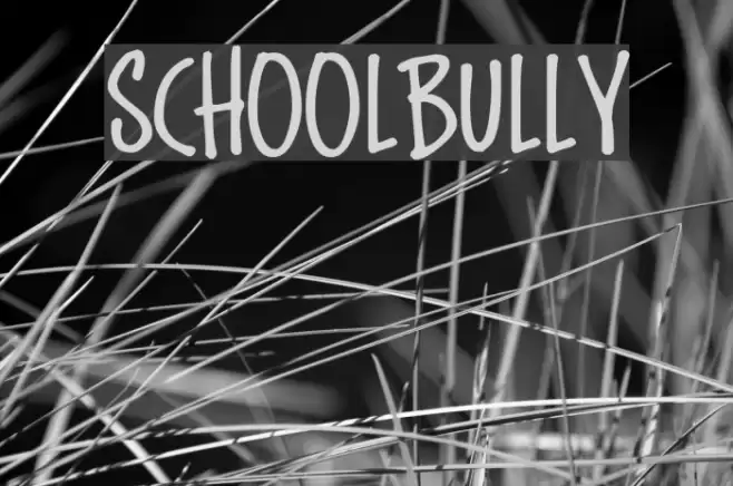 Schoolbully Font examples