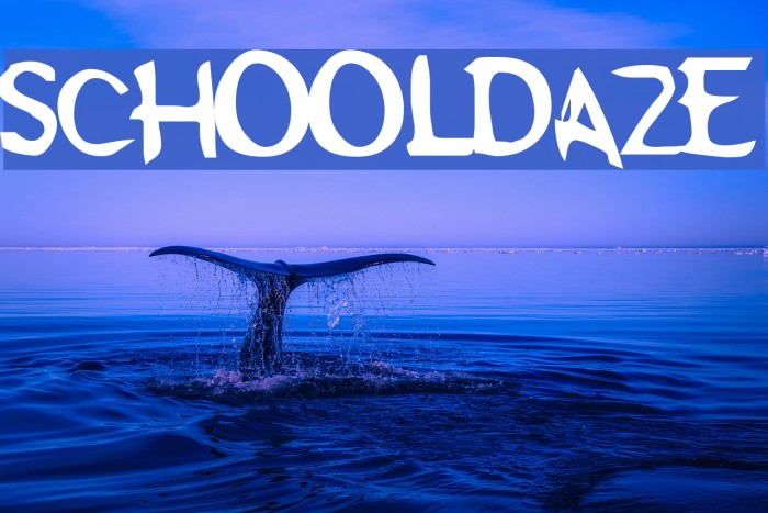 Schooldaze フォント examples