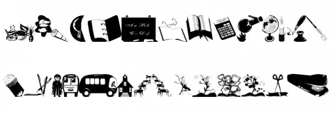 Schoolish फ़ॉन्ट लोअरकेस