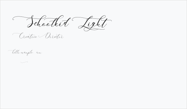 Schoolkid Light Business Card