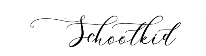 Schoolkid  Frei Schriftart Herunterladen