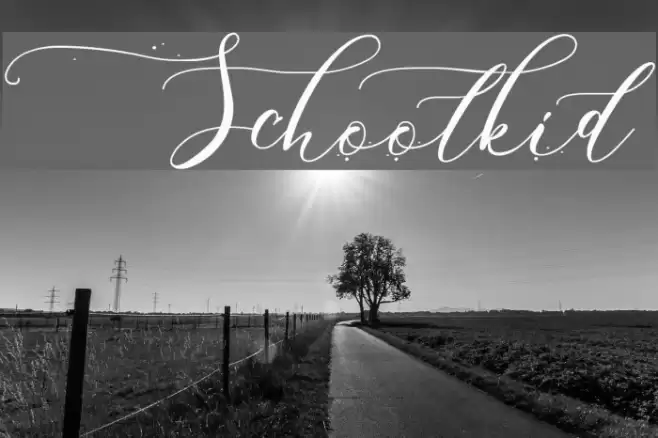 Schoolkid Font examples
