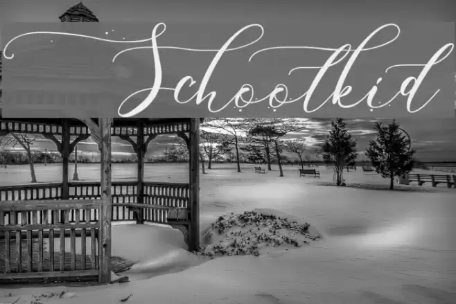 Schoolkid Font examples
