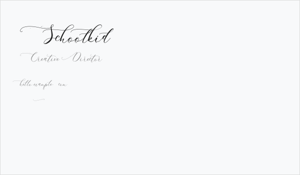 Schoolkid Business Card