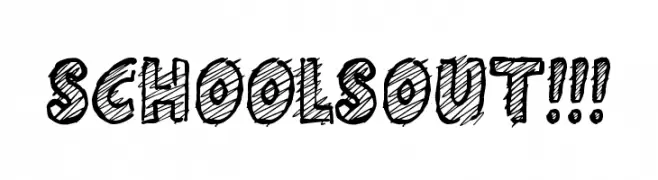 Schools Out!!!  Frei Schriftart Herunterladen