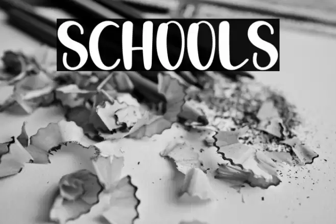 Schools Font examples