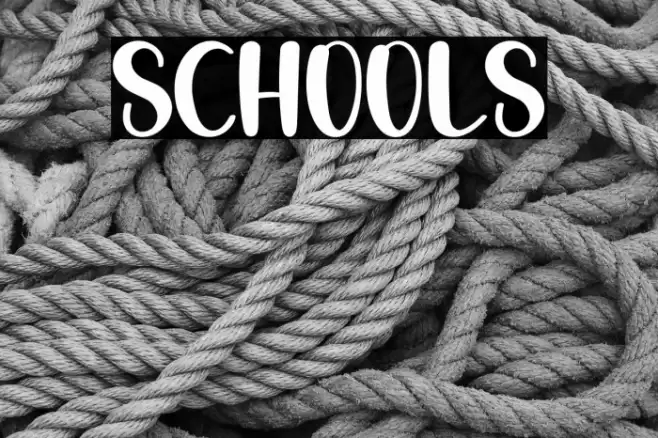 Schools Font examples