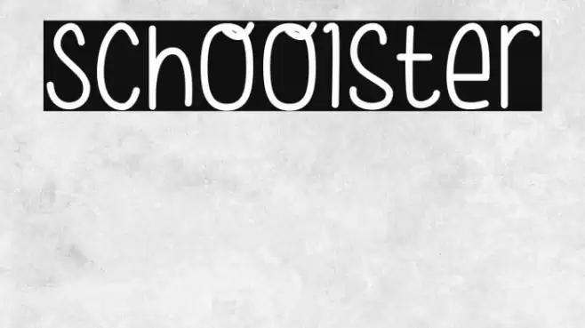 Schoolster Font examples