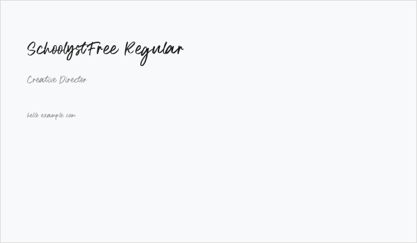 SchoolystFree-Regular Business Card