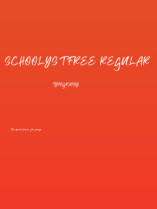 SchoolystFree-Regular Poster