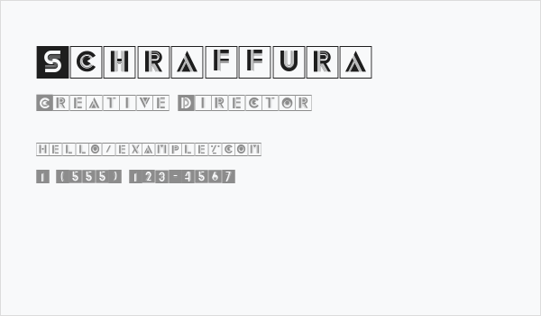 Schraffura Business Card